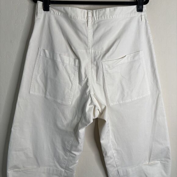 Nili Lotan Shon Cotton Twill Pants Eggshell - Picture 5 of 7